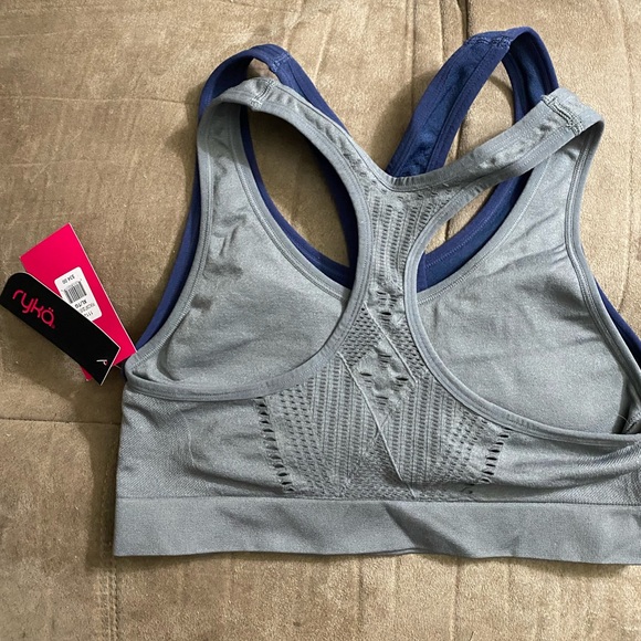 Ryka Women's Blue and Gray Sports Bra Set 2 pack NWT XL Racerback - Picture 4 of 8